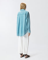 Chemise en coton à rayures et poches - | Pinko