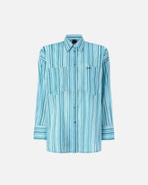 Chemise en coton à rayures et poches - | Pinko