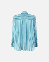 Camicia in cotone a righe con tasche - | Pinko
