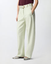Pantalon ceinturé - Gris | Pinko