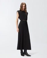 Abito lungo smanicato con catena - | Pinko
