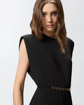 Abito lungo smanicato con catena - | Pinko