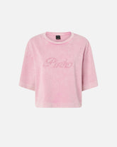 Camiseta corta con bordado PINKO desgastado - | Pinko