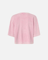 Krótki t-shirt z haftem PINKO distressed - | Pinko