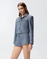 Blouson cropped avec surpiqûres - | Pinko