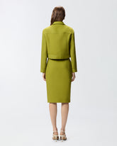 Cropped jacket with topstitching - | Pinko