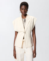 Giacca smanicata effetto rustico - | Pinko