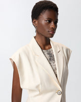 Giacca smanicata effetto rustico - | Pinko