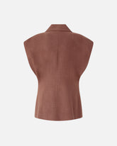 Sleeveless rustic-effect jacket - | Pinko