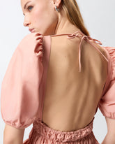 Cropped top with ruffles and open back - | Pinko