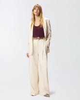 Single-breasted jacket with a rustic effect - | Pinko