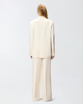 Single-breasted jacket with a rustic effect - | Pinko