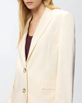 Single-breasted jacket with a rustic effect - | Pinko