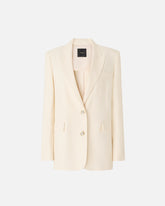 Single-breasted jacket with a rustic effect - | Pinko
