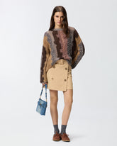 Maglione con intarsi di filati a contrasto - | Pinko