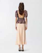 Falda midi de mezcla de lino con cinturón - | Pinko