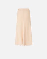 Falda midi de mezcla de lino con cinturón - | Pinko