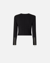 Leather bustier jacket with zip - | Pinko