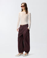 Maglia effetto uncinetto con paillettes - | Pinko