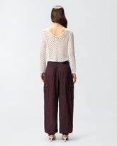 Jersey efecto ganchillo con lentejuelas - | Pinko