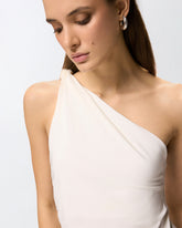 One-shoulder top with knot detail - | Pinko