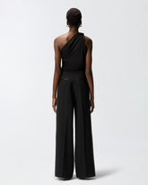 One-shoulder top with knot detail - | Pinko