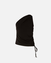 One-shoulder top with knot detail - | Pinko