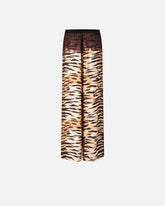 Fluid trousers with tiger print - | Pinko