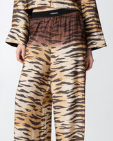 Pantaloni fluidi con stampa tigrata - | Pinko