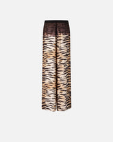 Pantaloni fluidi con stampa tigrata - | Pinko
