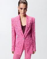 Blazer de encaje con botones joya - | Pinko