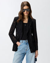 Blazer in pizzo con bottoni gioiello - | Pinko