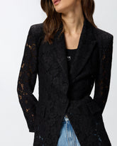 Blazer in pizzo con bottoni gioiello - | Pinko
