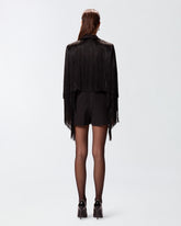 Tuta corta con frange all over - | Pinko