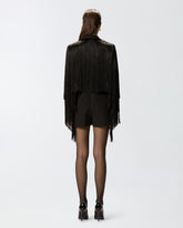 Tuta corta con frange all over - | Pinko