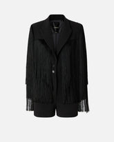 Tuta corta con frange all over - | Pinko