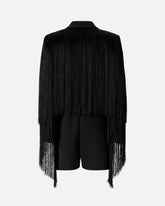 Short playsuit with all-over fringe detailing - | Pinko