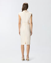 Midi wrap dress with belt - | Pinko
