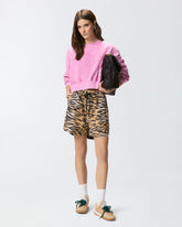 Shorts with tiger print - | Pinko