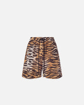 Shorts with tiger print - | Pinko