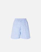 Striped cotton shorts with elasticated waist - | Pinko