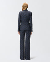 Jacke mit geometrischem und floralem Muster - Multicolor Schwarz-Blau | Pinko