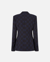Jacke mit geometrischem und floralem Muster - Multicolor Schwarz-Blau | Pinko