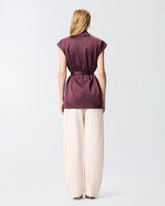 Ärmellose Jacke aus Satin - Rot | Pinko