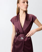 Ärmellose Jacke aus Satin - Rot | Pinko