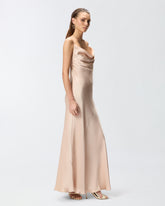 Abito slipdress lungo in satin - | Pinko