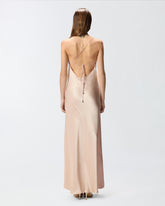 Vestido lencero largo de satén - | Pinko