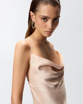 Abito slipdress lungo in satin - | Pinko