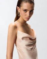 Abito slipdress lungo in satin - | Pinko