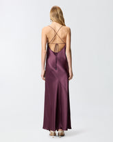 Vestido lencero largo de satén - | Pinko